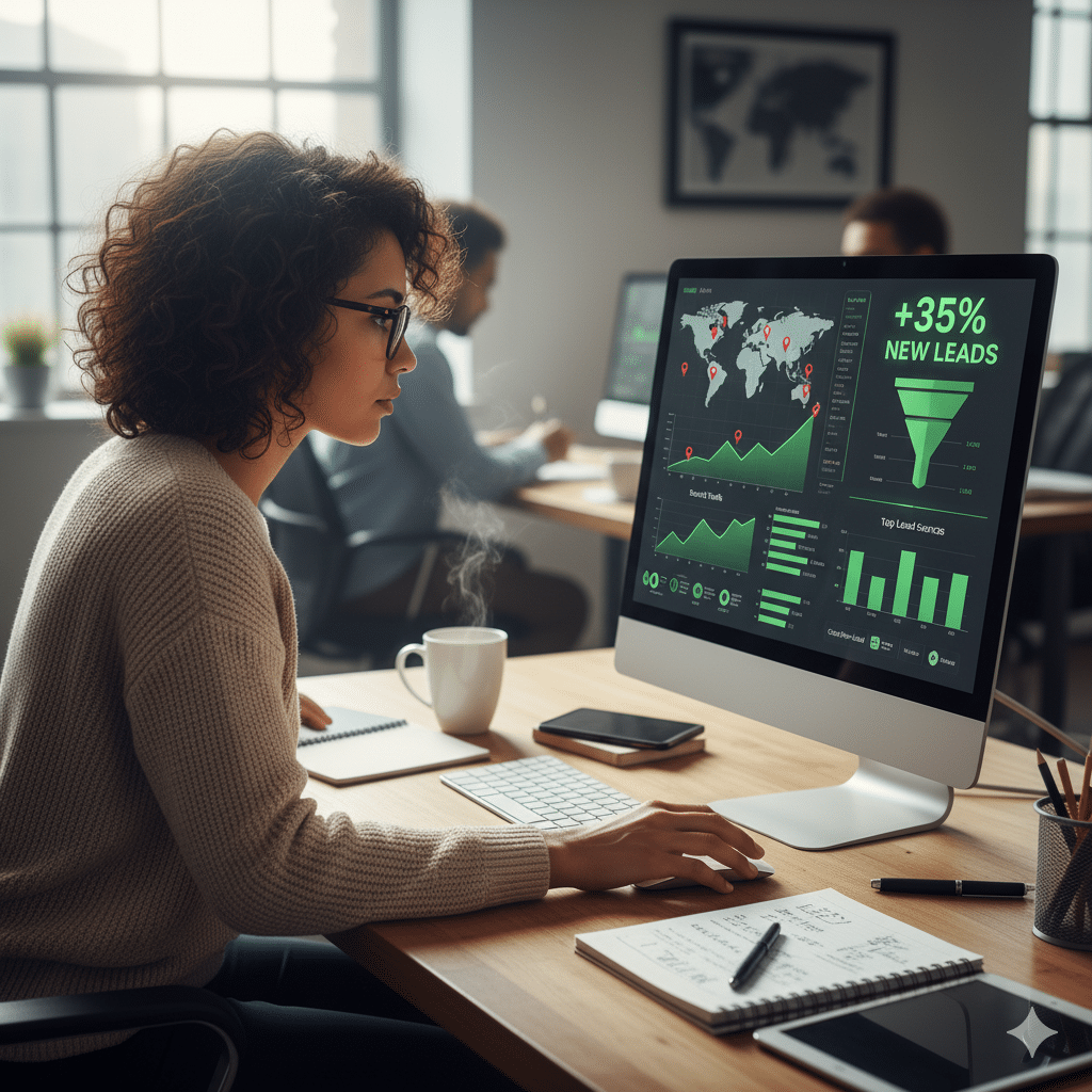 Local business lead generation campaign using Google Ads and SEO strategies.