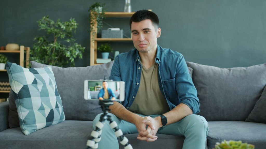 Influencer collaborating with digital marketing brand to promote social media campaigns.